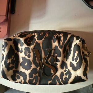 Victoria's Secret Black and Tan Leopard Cosmetic Bag